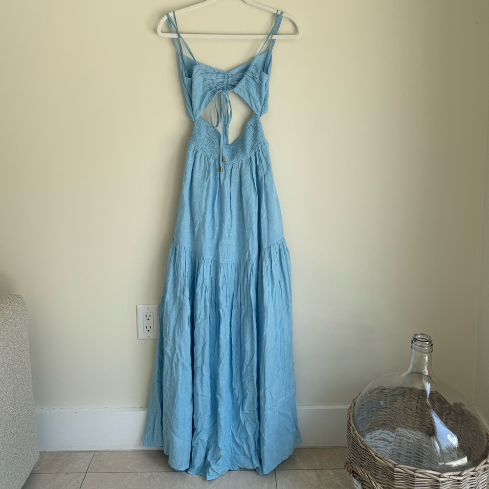 L*Space Blue Cutout Maxi Dress Size M - Picture 2 of 5